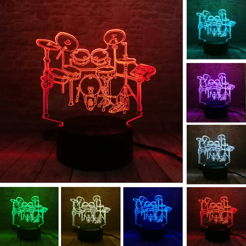 Rock Drum 3D Night Light