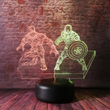 Black Panther vs Captain America 3D Night Light
