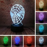 Spider Man Mask 3D Night Light