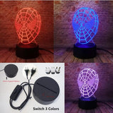 Spider Man Mask 3D Night Light
