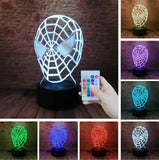 Spider Man Mask 3D Night Light