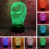 Spiderman Iron Man 3D Night Light