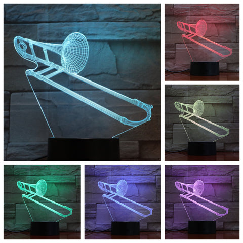 Trombone 3D Night Light