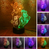 Spider Man Ironman Captain 3D Night Light