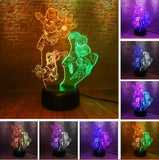 Spider Man Ironman Captain 3D Night Light