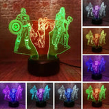 Spider Man Ironman Captain 3D Night Light
