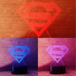 Superman and Batman 3D Night Light