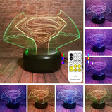 Superman and Batman 3D Night Light
