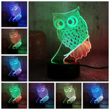 Owl 3D LED Night