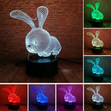 Rabbit 3D Night Light
