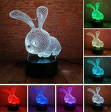 Rabbit 3D Night Light