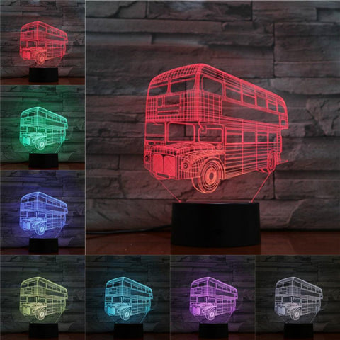 Bus 3D Night Light