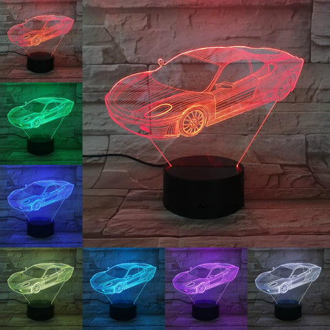 Sports Car 3D Night Light