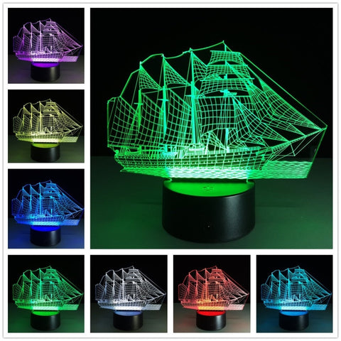 Ship 3D Night Light